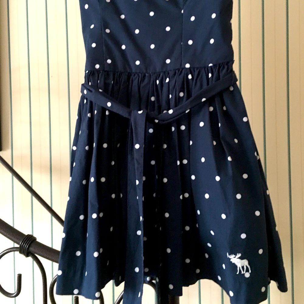 Abercrombie and Fitch sun dress. Blue with white polka dots. Size Medium
